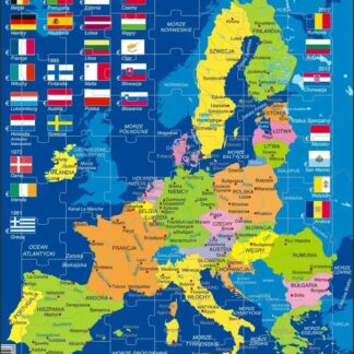 Larsen Puzzle Układanka Unia Europejska - Mapa, Flagi