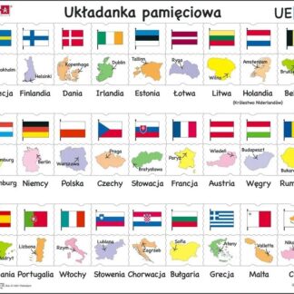 Larsen Puzzle Układanka Unia Europejska - Flagi, stolice