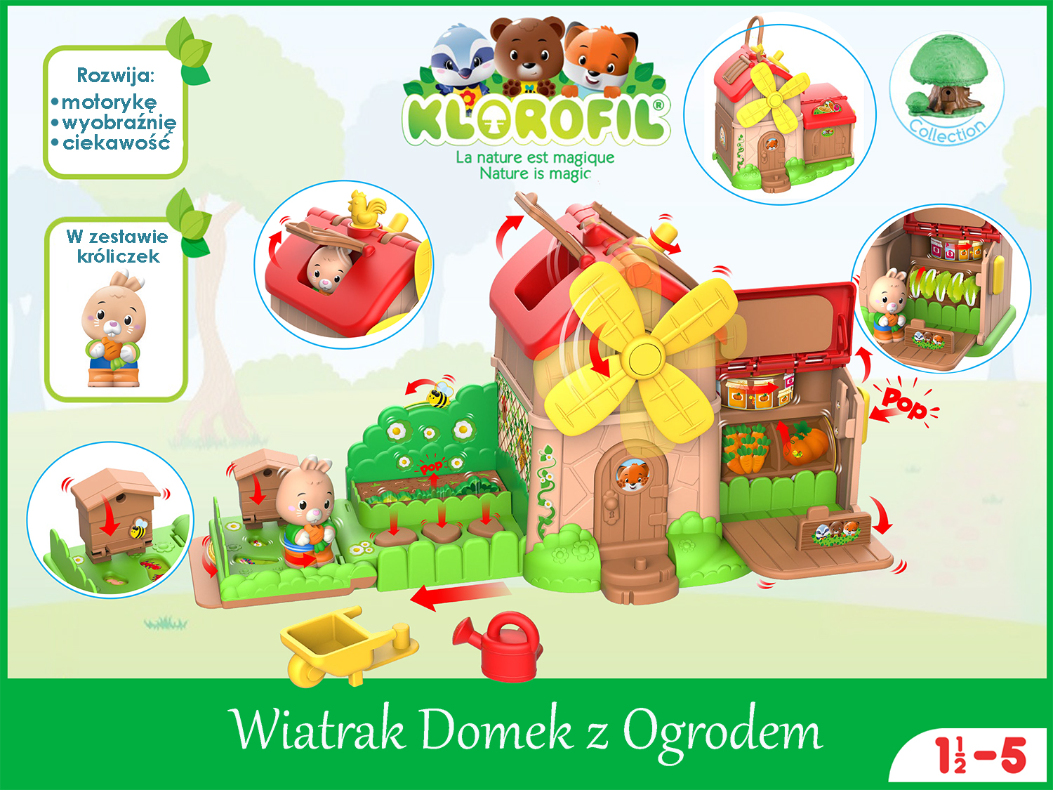 Klorofil Wiatrak Domek z Ogrodem - obrazek 5