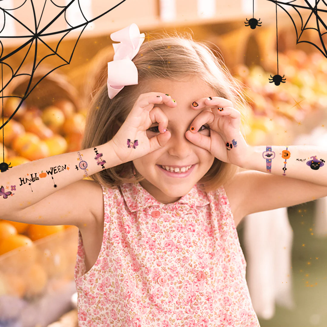 Mideer Halloweenowe tatuaże i naklejki na paznokcie w torebce - obrazek 7