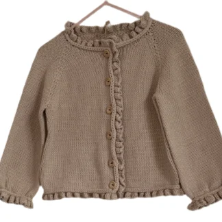 Ladebebe Sweterek Bawełna organiczna Handmade Brązowy
