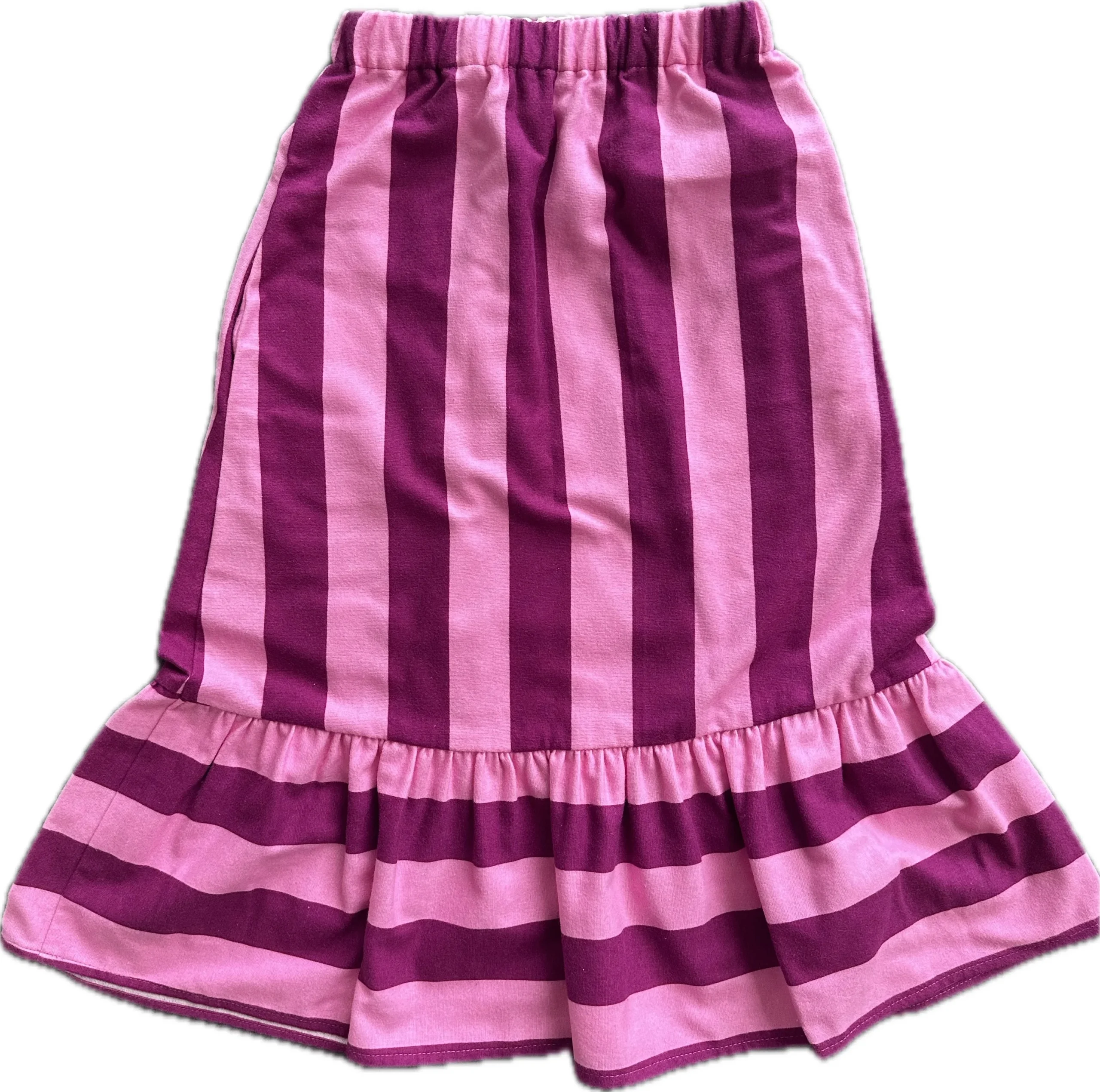 KID STORY Bawełniana spódnica z flaneli Pink Stripes