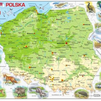 Larsen Maxi Polska mapa fizyczna 61 elementów