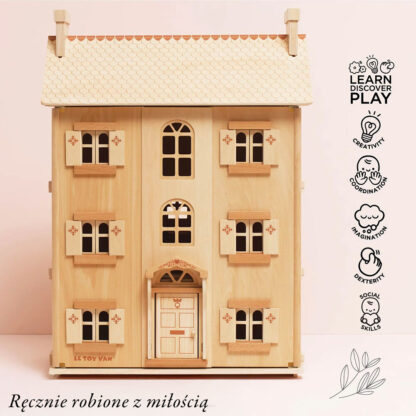 Le Toy Van Naturalny drewniany domek dla lalek - obrazek 4