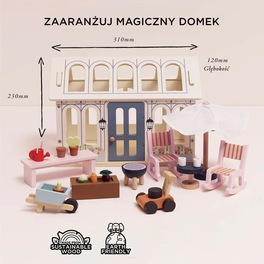 Le Toy Van Drewniana oranżeria, domek dla lalek - obrazek 5