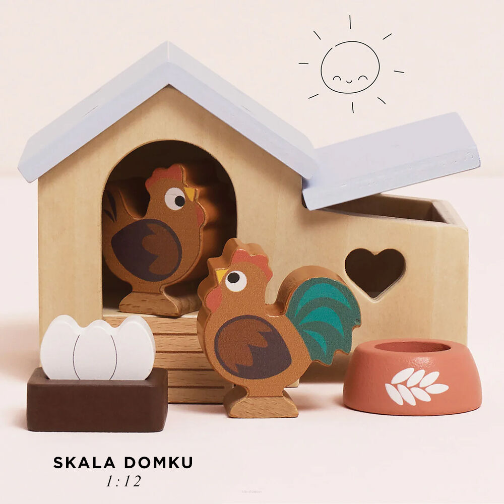 Le Toy Van Drewniany kurnik, mebelki do domku dla lalek - obrazek 5