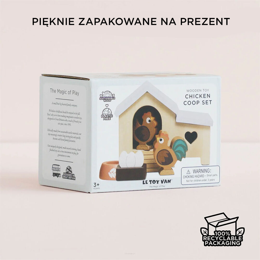 Le Toy Van Drewniany kurnik, mebelki do domku dla lalek - obrazek 7