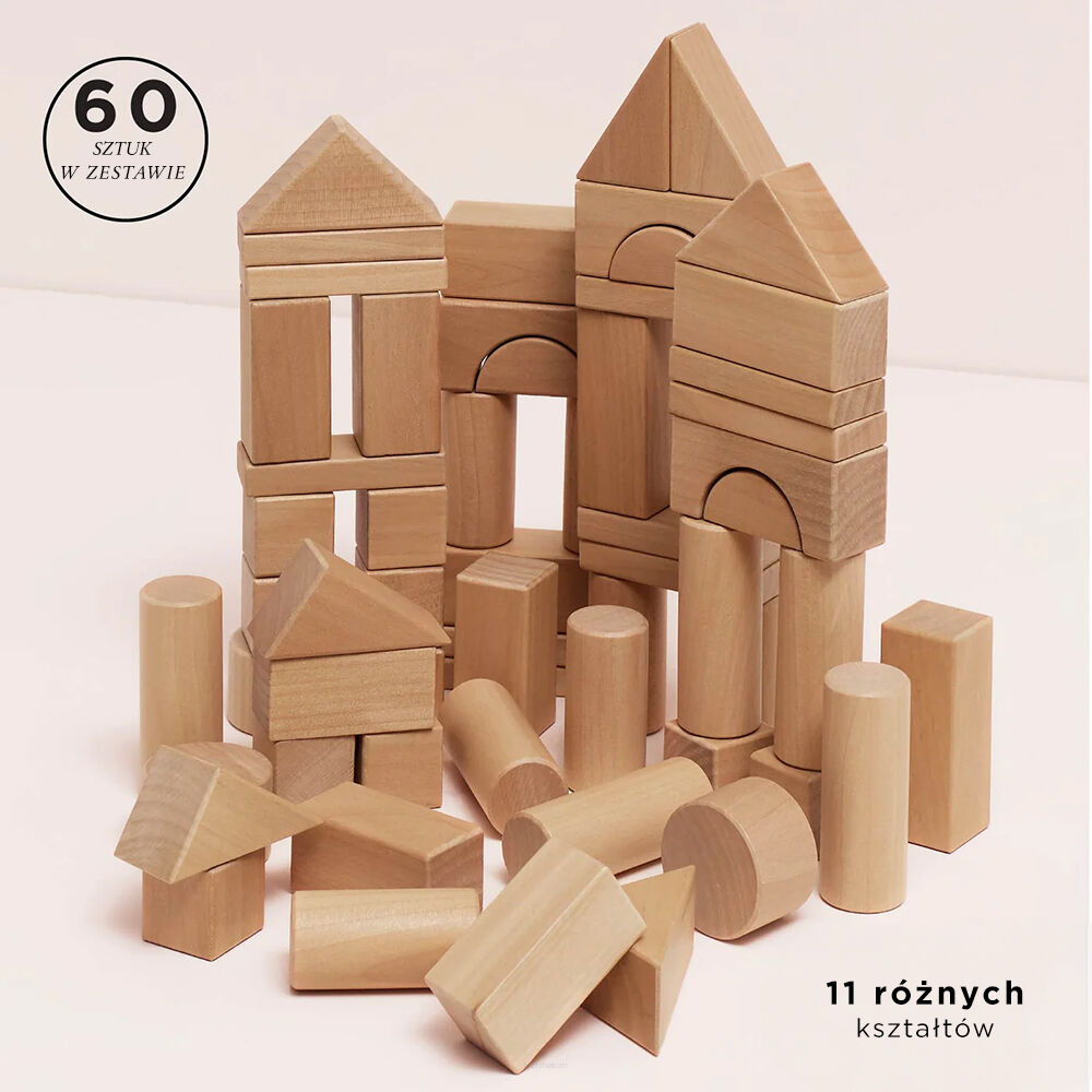 Le Toy Van Drewniane klocki zestaw 60 elementów - obrazek 2