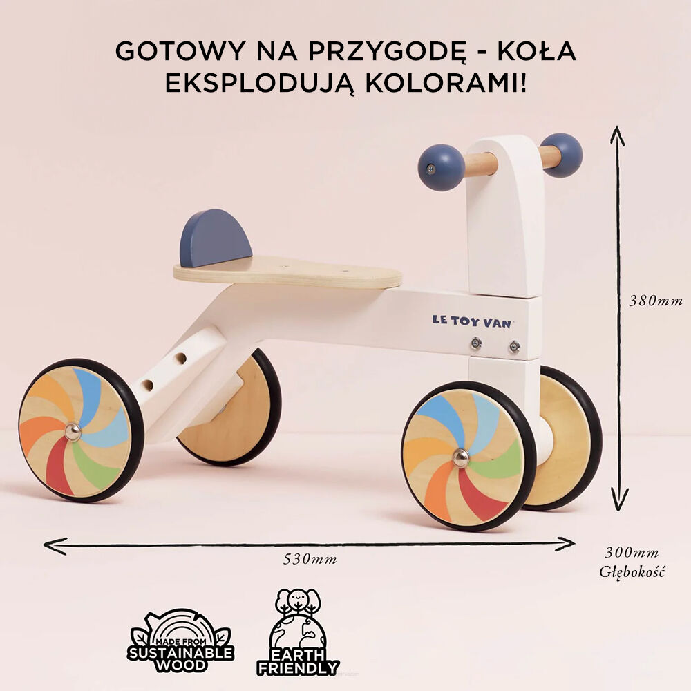 Le Toy Van Tęczowy pierwszy jeździk - obrazek 4