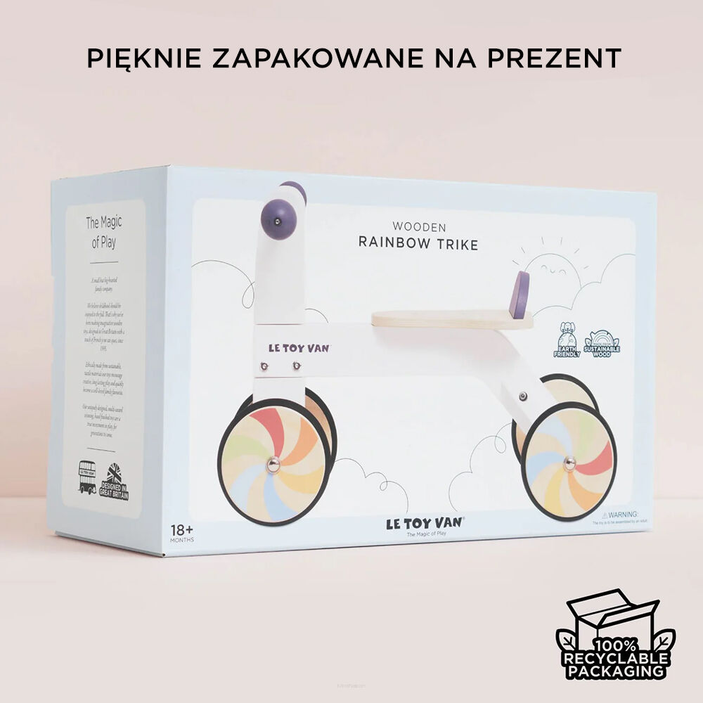 Le Toy Van Tęczowy pierwszy jeździk - obrazek 2