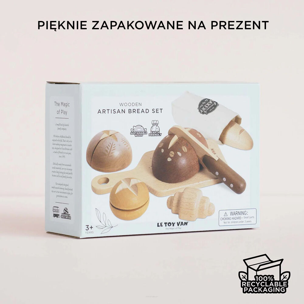 Le Toy Van Drewniany zestaw pieczywa z nożem do krojenia - obrazek 7