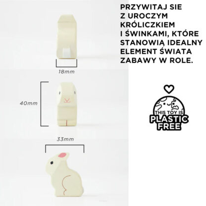 Le Toy Van Drewniane zwierzątka do domku dla lalek, królik, chomiki - obrazek 6