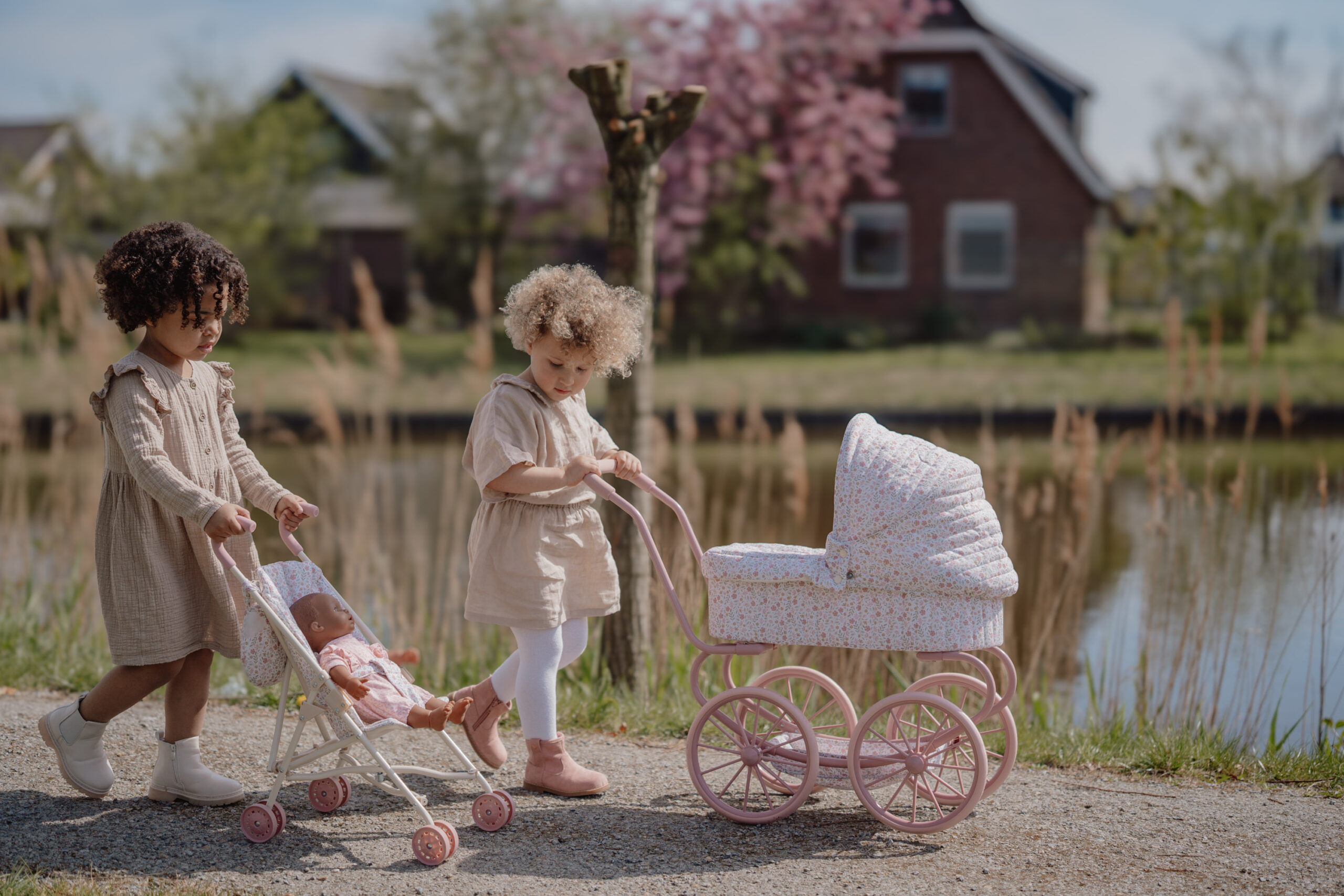 Little Dutch Wózek składany dla lalek Beż - obrazek 19