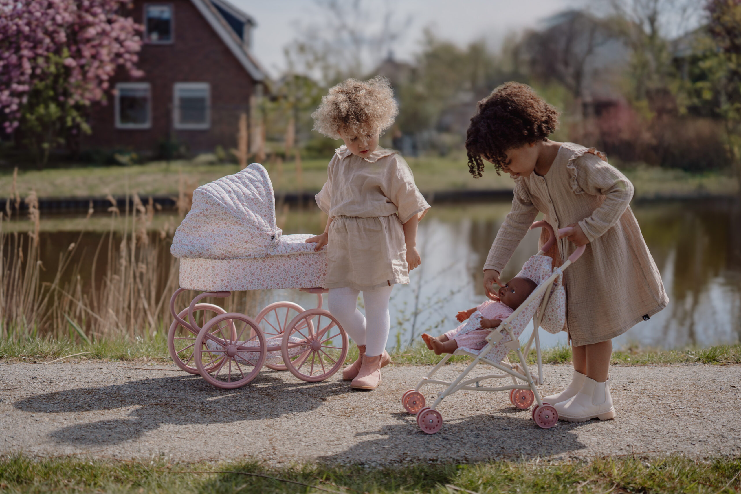 Little Dutch Wózek składany dla lalek Beż - obrazek 18