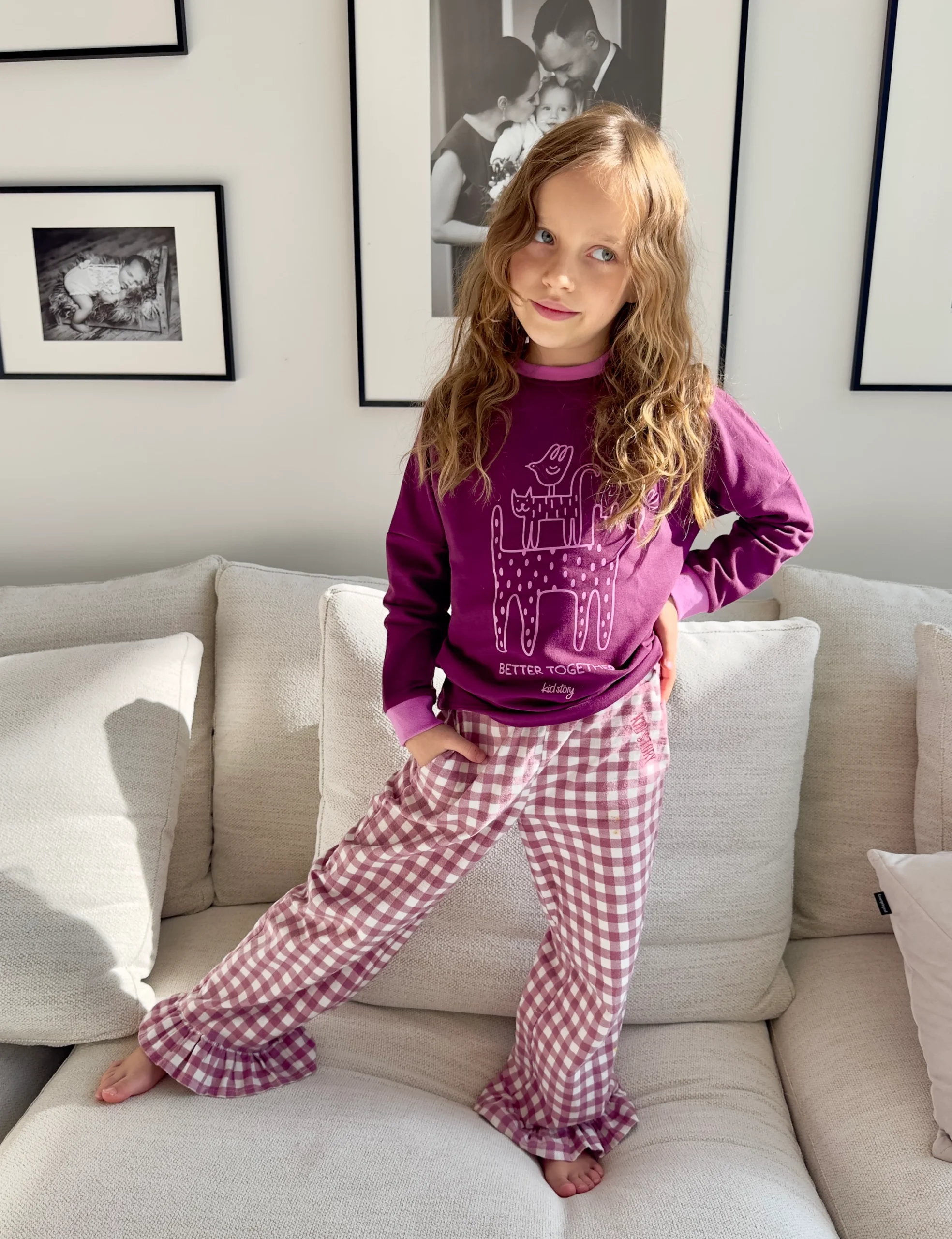 KID STORY Longsleeve z bawełny organicznej Better Together