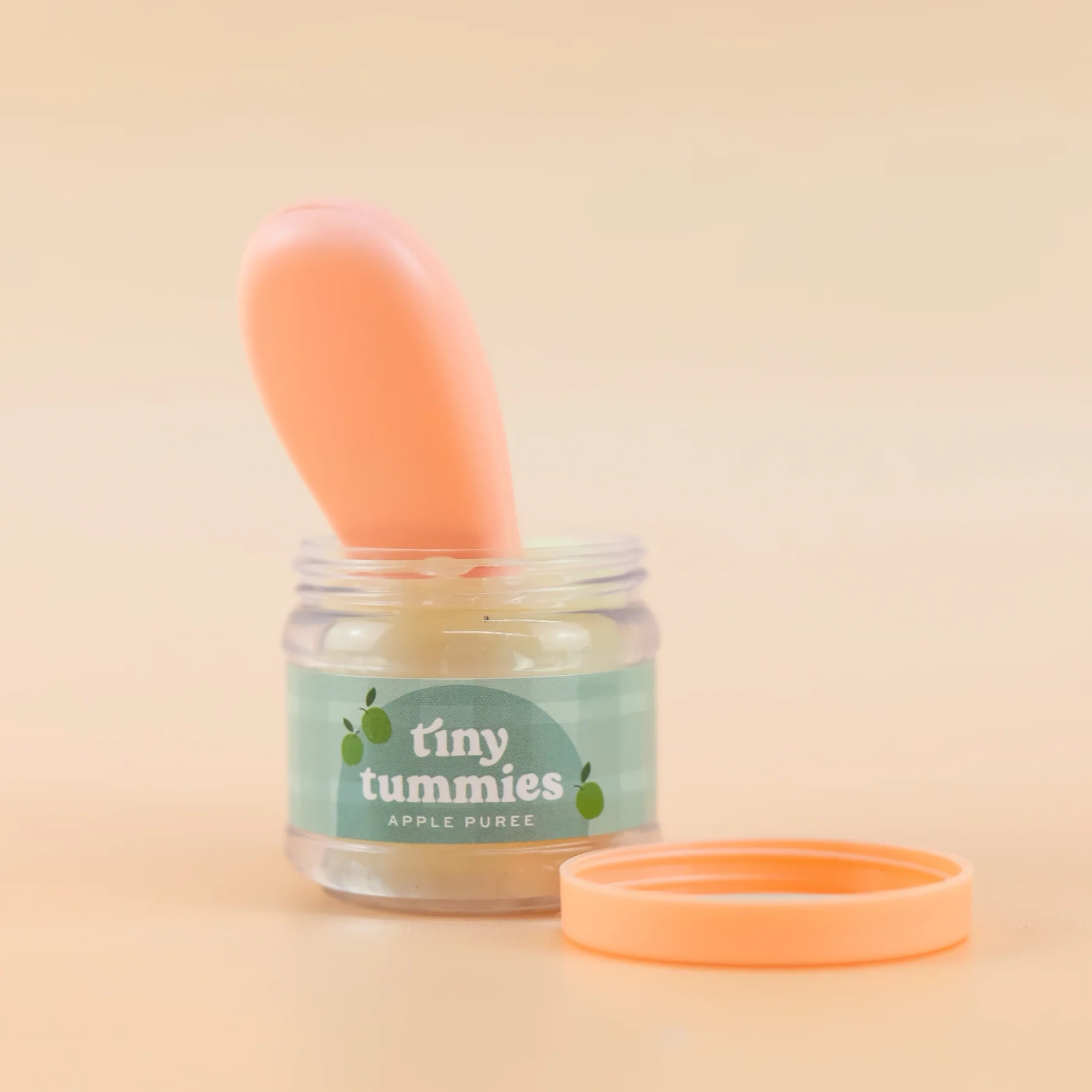 Tiny Harlow Zestaw Tiny Tummies Słoiczek i Łyżeczka, Jabłko - obrazek 2
