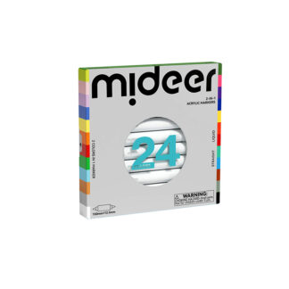 Mideer Markery akrylowe dwustronne 2w1 – 24 kolory