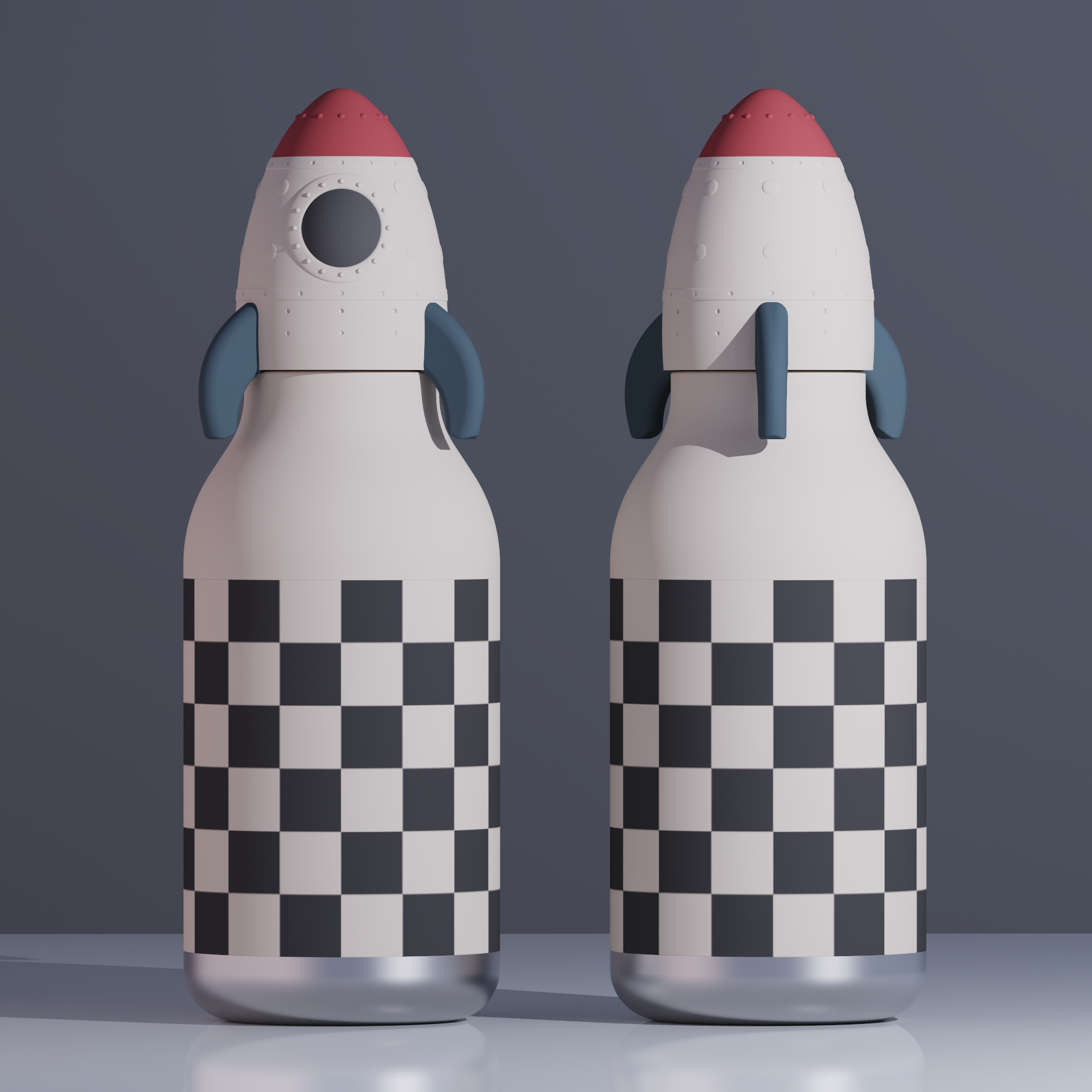 Asobu Butelka termiczna ze słomką Bestie Rakieta 460 ml - obrazek 3