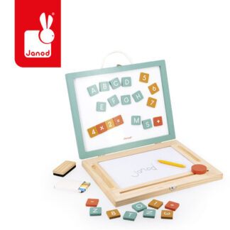 Janod Tablica z magnesami i znikopisem w walizce 4w1