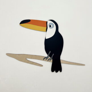 Drewniakowa Tukan drewniana dekoracja ścienna do pokoju dziecięcego