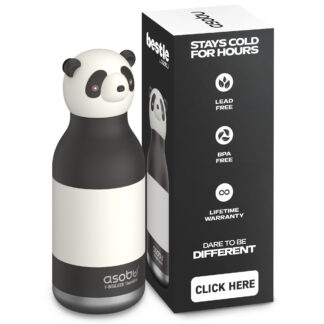 Asobu Butelka termiczna ze słomką Bestie – Panda 460 ml