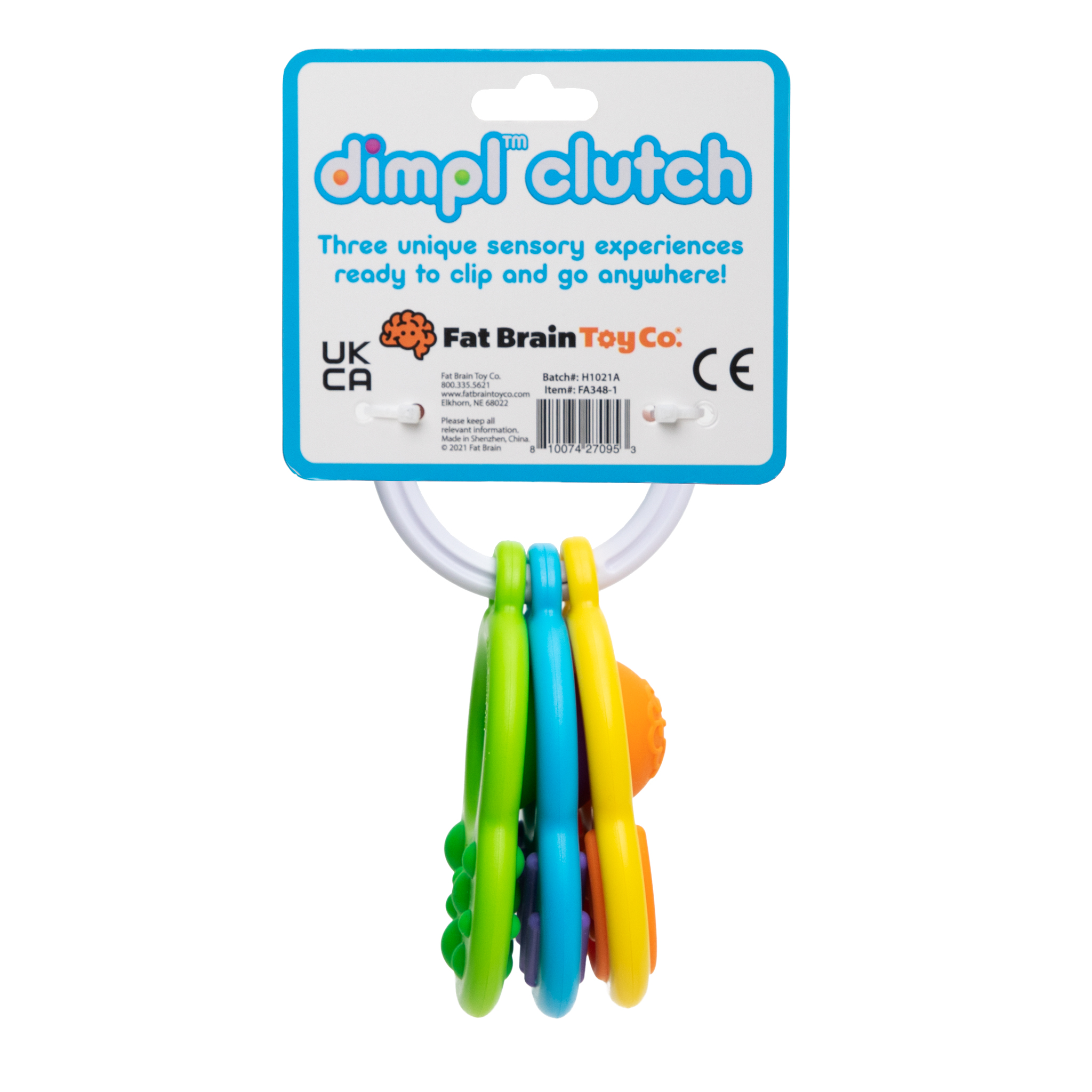 Fat Brain Toys Sensoryczne Bąbelki Dimpl na zawieszce - obrazek 3