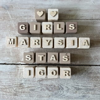 Drewniakowa Drewniane klocki z literkami