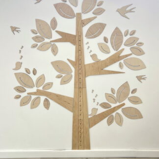 Drewniakowa Miarka wzrostu drzewko dekoracja do pokoju dziecięcego