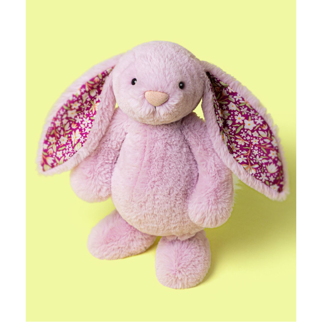 Jellycat Króliczek LUX Liliowy z Kwiecistymi Uszami 31 cm - obrazek 5