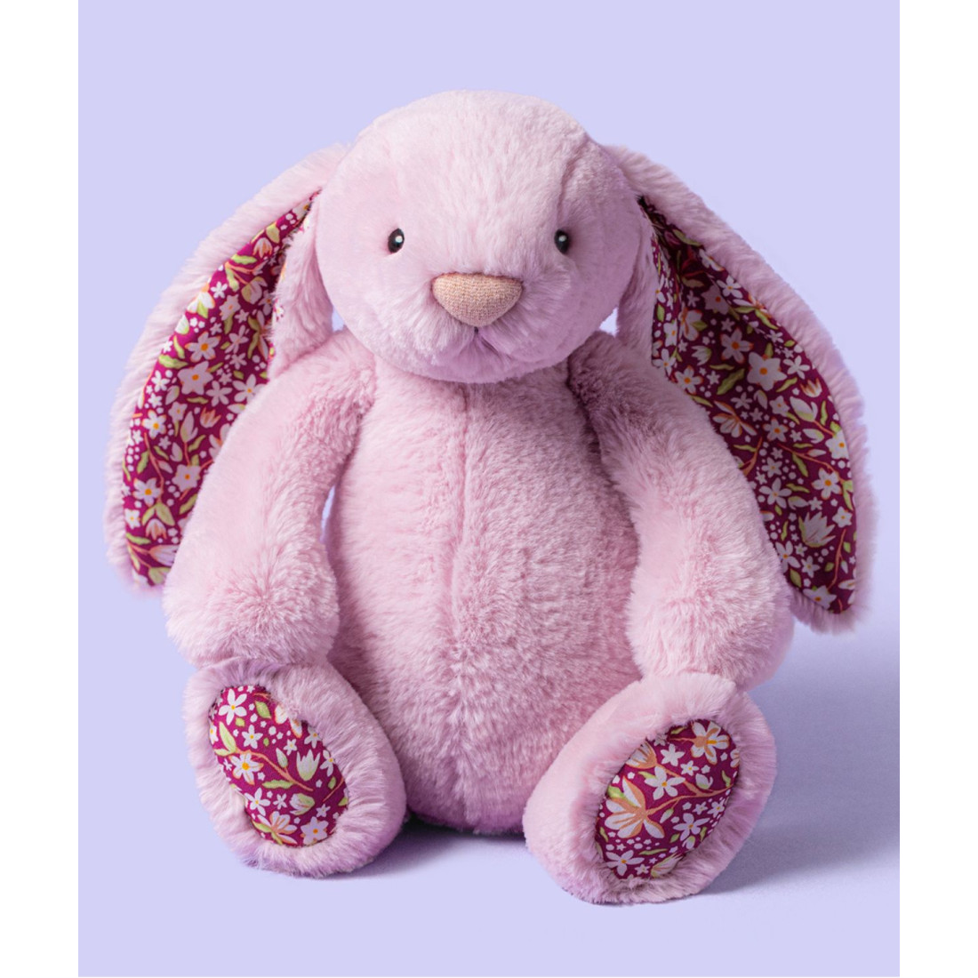 Jellycat Króliczek LUX Liliowy z Kwiecistymi Uszami 31 cm - obrazek 6