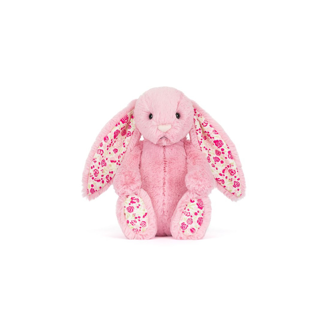 Jellycat Króliczek LUX Różowy z Kwiecistymi Uszami 31 cm - obrazek 3