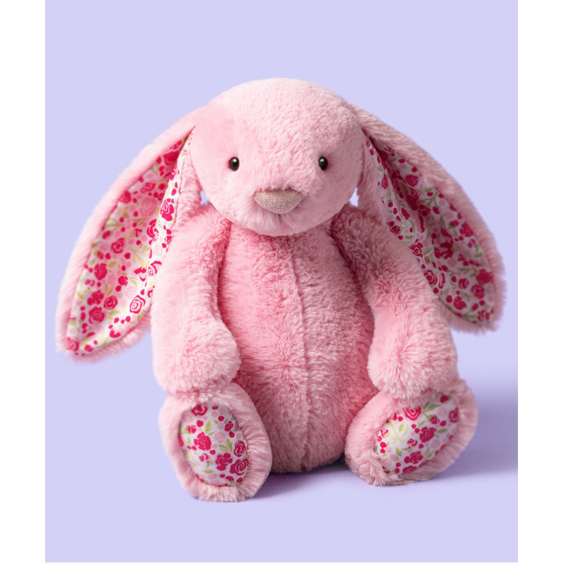 Jellycat Króliczek LUX Różowy z Kwiecistymi Uszami 31 cm - obrazek 7