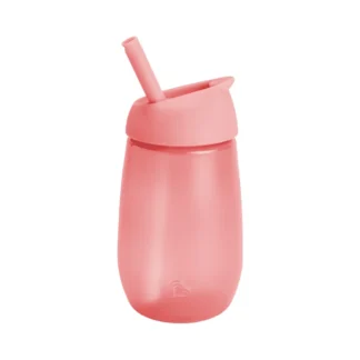 Munchkin Kubek niekapek z otwieraną słomką, różowy, 296 ml