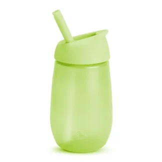 Munchkin Kubek niekapek z otwieraną słomką, zielony, 296 ml