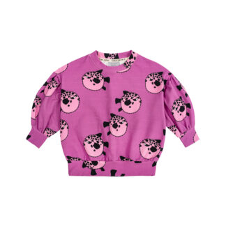 DEAR SOPHIE Rybka fioletowa Bluza bufiasta