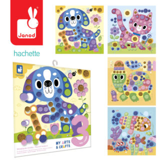 Janod Multizestaw kreatywny 3-latka Okrągłe mozaiki My arts & crafts 3+