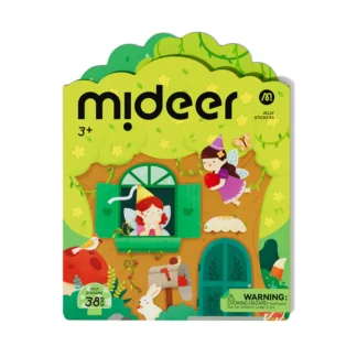 Mideer Żelowe naklejki wielorazowe – Zwierzęta (38 sztuk)