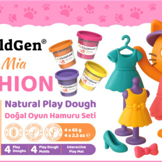 ChildGen PAW PALS Stylistka Mia zestaw kreatywny 4 ciastoliny, foremki, mata Moda - Fashion Set