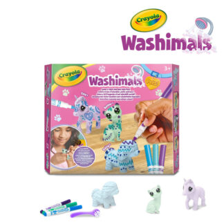 Crayola Figurki do malowania i mycia - zestaw zwierzątka 3 sztuki Washimals Pastel Pets