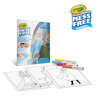 Crayola Kolorowanka dla dzieci i 4 niebrudzące magiczne flamastry Color Wonder Mess Free Kraina Lodu