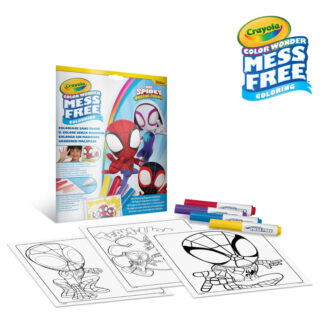 Crayola Kolorowanka dla dzieci i 4 niebrudzące magiczne flamastry Color Wonder Mess Free Spidey i super-kumple