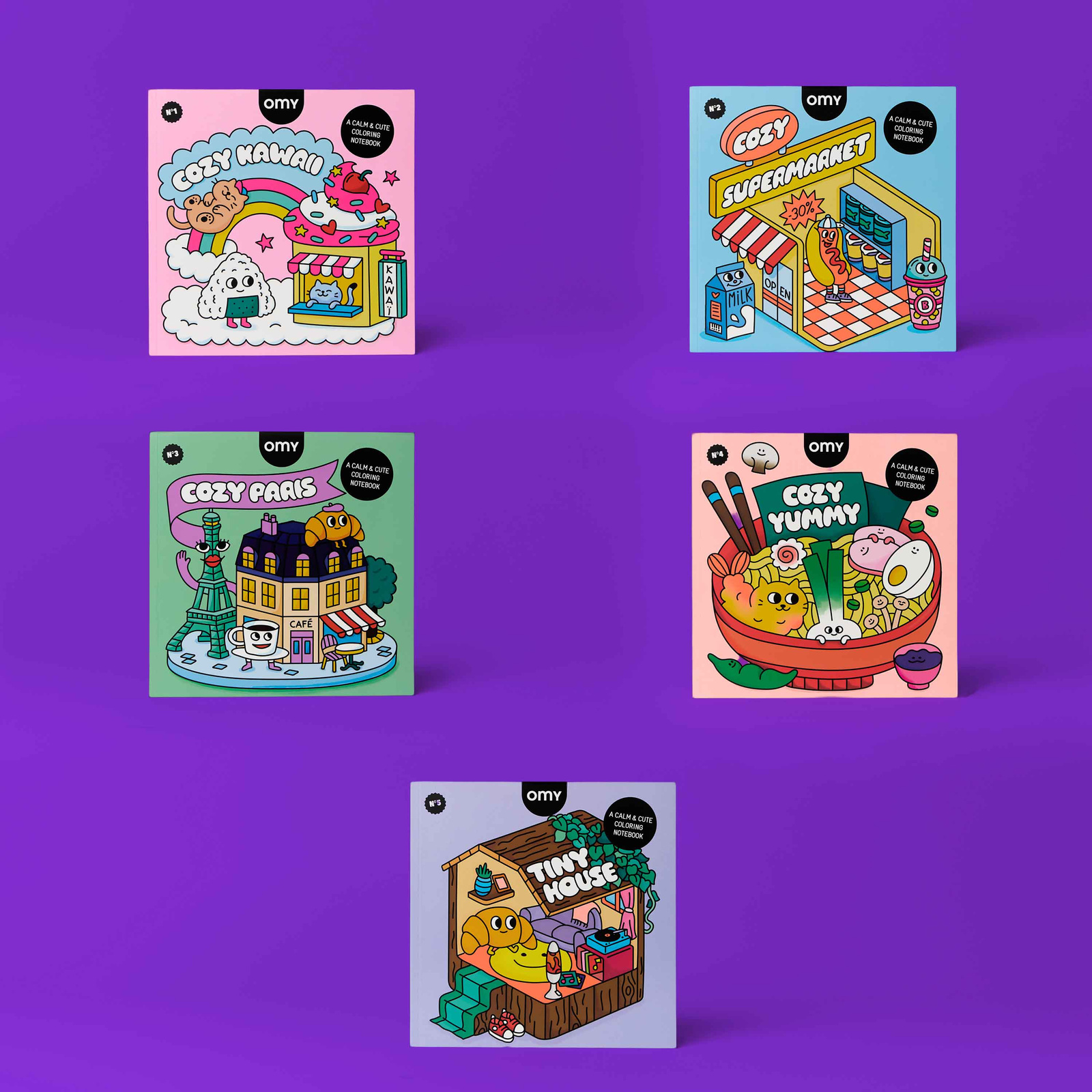 OMY Kolorowanka Cozy art KAWAII - obrazek 6