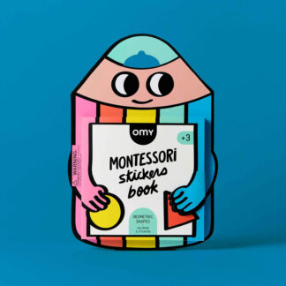 OMY MONTESSORI Książeczka z naklejkami figury i kształty