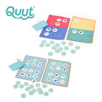 QUUT Podróżny zestaw gier 2w1 Bingo i Loteryjka Kolory wodoodporny Travel Game