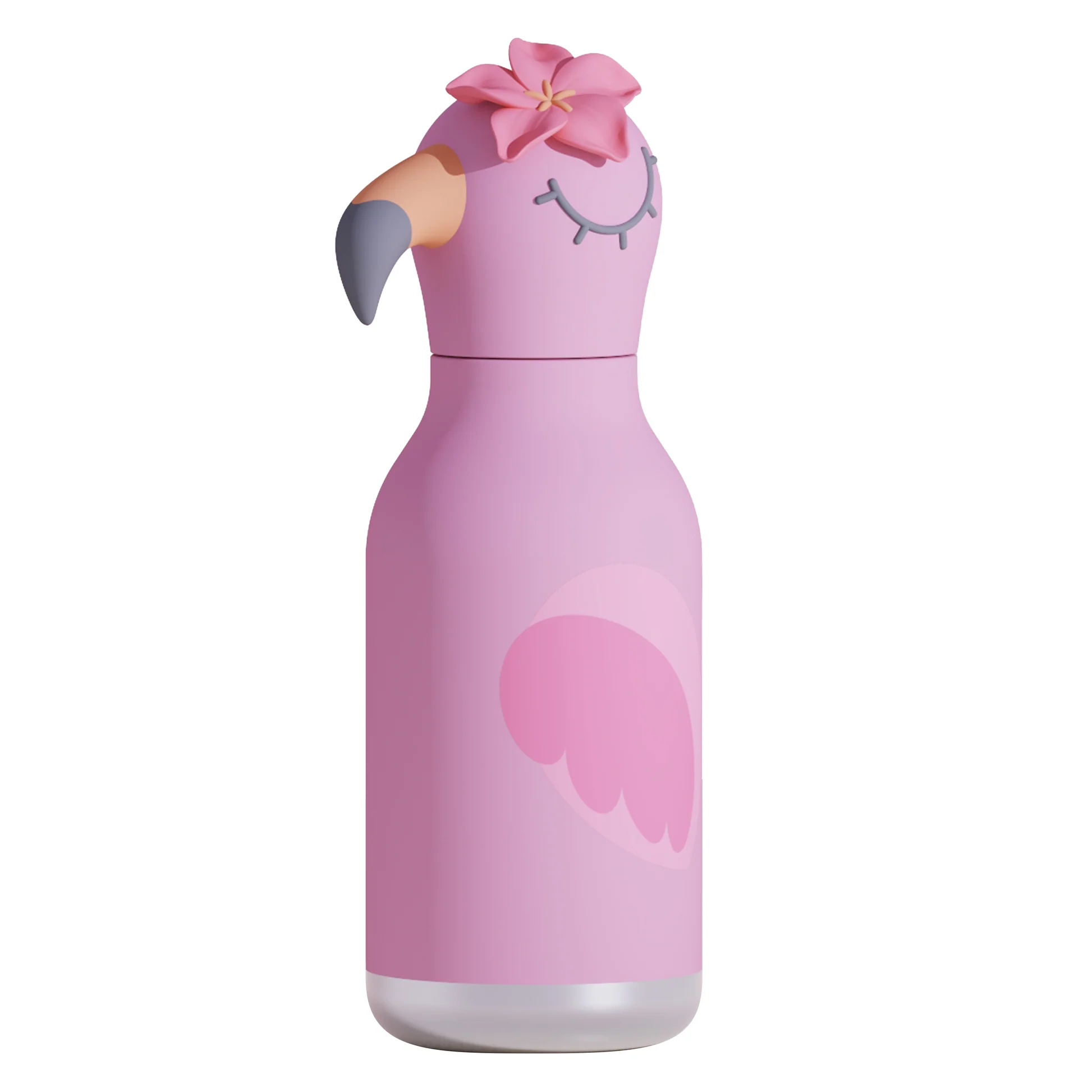 Asobu Butelka termiczna ze słomką Bestie – Flaming 460 ml