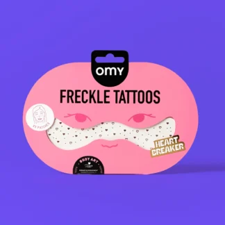 OMY Piegi brokatowe w różowe serca- 3 sztuki naklejek na twarz