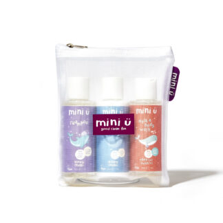 MiniU Podróżny zestaw kosmetyków dla dzieci z kosmetyczką TRAVEL SIZE