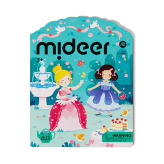Mideer Żelowe naklejki wielorazowe – Princess Dress-Up (61 sztuk)