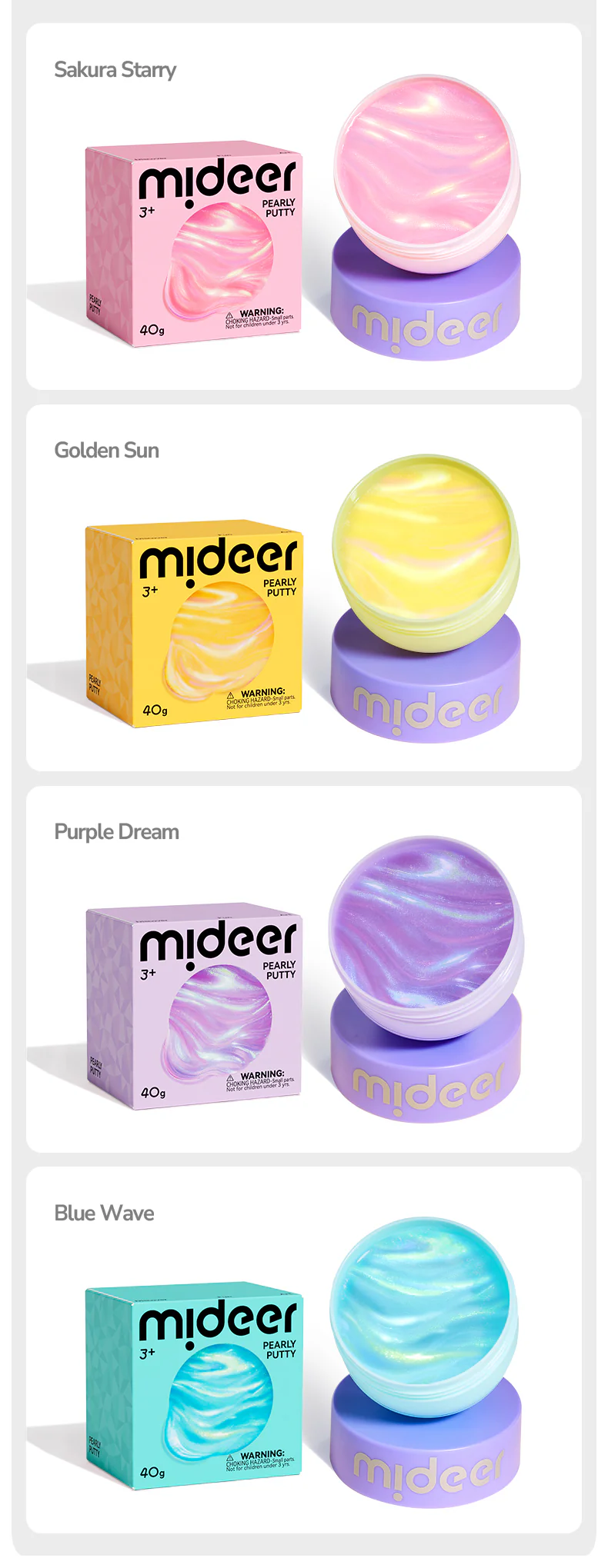 Mideer Putty perłowa masa sensoryczna – Golden sun - obrazek 2
