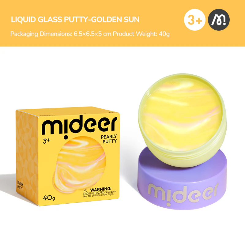 Mideer Putty perłowa masa sensoryczna – Golden sun - obrazek 3